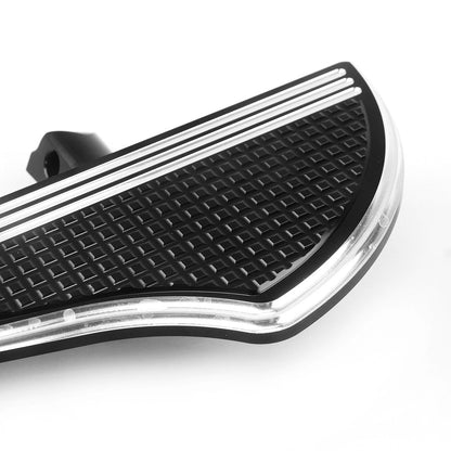 Black White Rear Passenger Foot Pegs for Harley Davidson Softail (2018-2025)