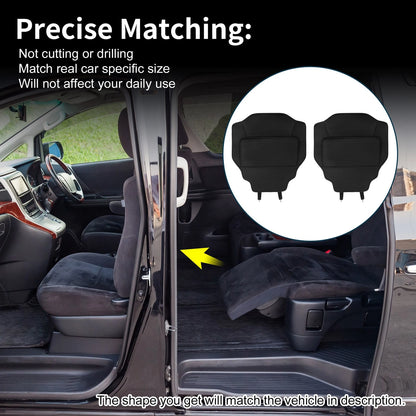 Leather Car Door Anti Kick Pad Sticker for Toyota Vellfire Alphard 40 Black