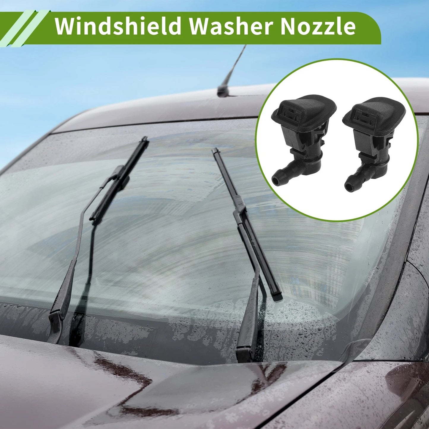 Windshield Washer Nozzle 2 x for Jeep Wrangler (2013-2015)