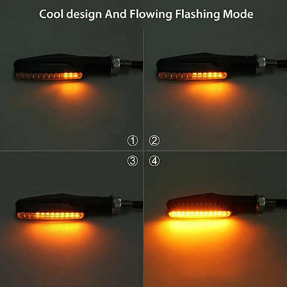 2 x Motorcycle Flowing Turn Signal Lights Amber for Suzuki DRZ400S (2000-2023)