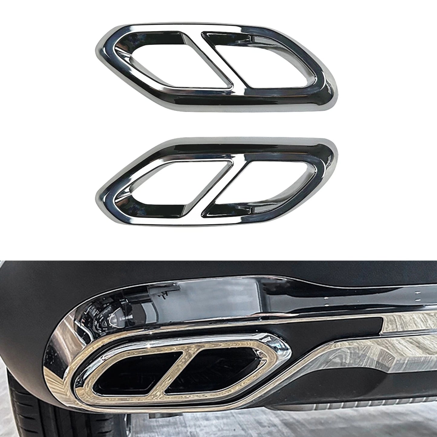Rear Bumper Exhaust Cover for Mercedes Benz X254 GLC260 AMG (2016-2023)