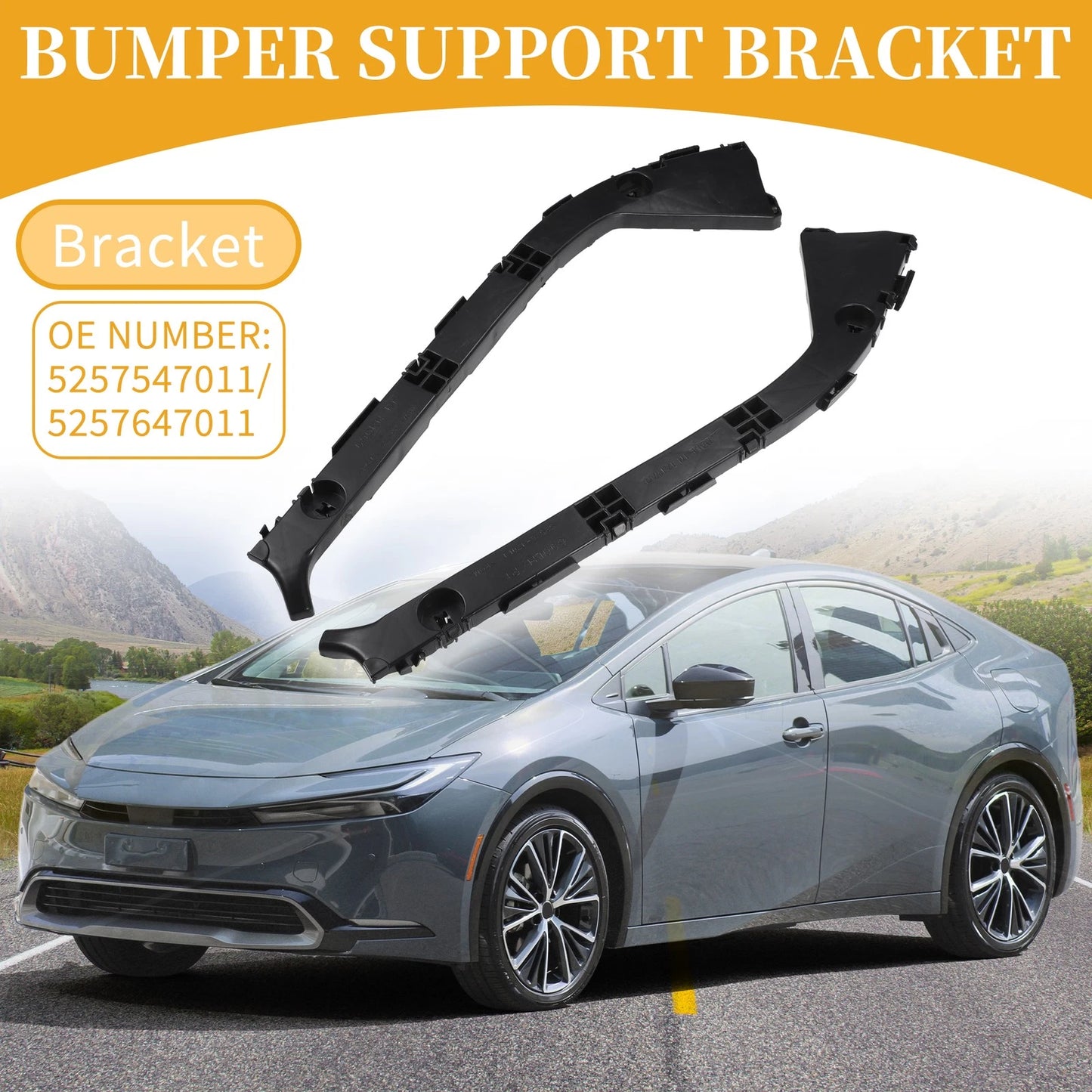 Rear Bumper Support Bracket for Toyota Prius (2004-2009) 1 Pair