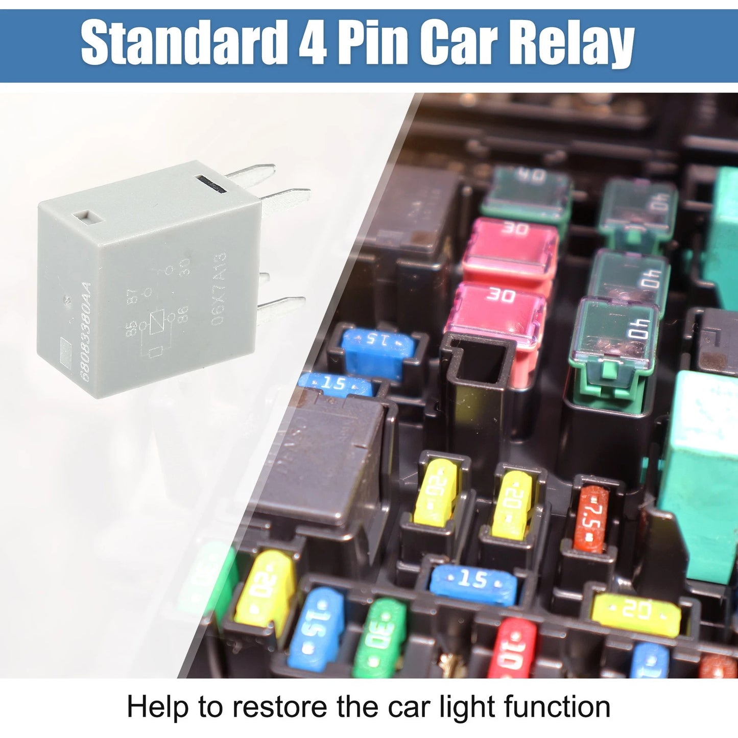 4 Pin Automotive Power Relay 12VDC 35A for Dodge Ram Jeep (2010-2023)