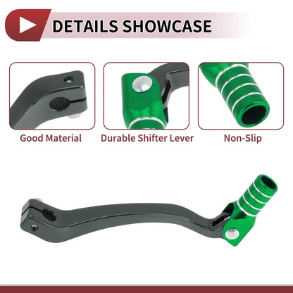 Folding Motorcycle Gear Shifter Lever Titanium Tone Green for Kayo T6