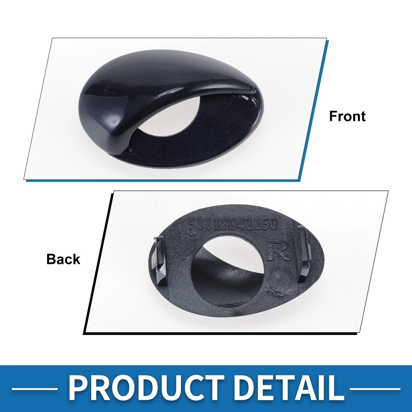 Bumper Headlight Washer Nozzle Cover for BMW M3 (2008-2013) - Deep Blue