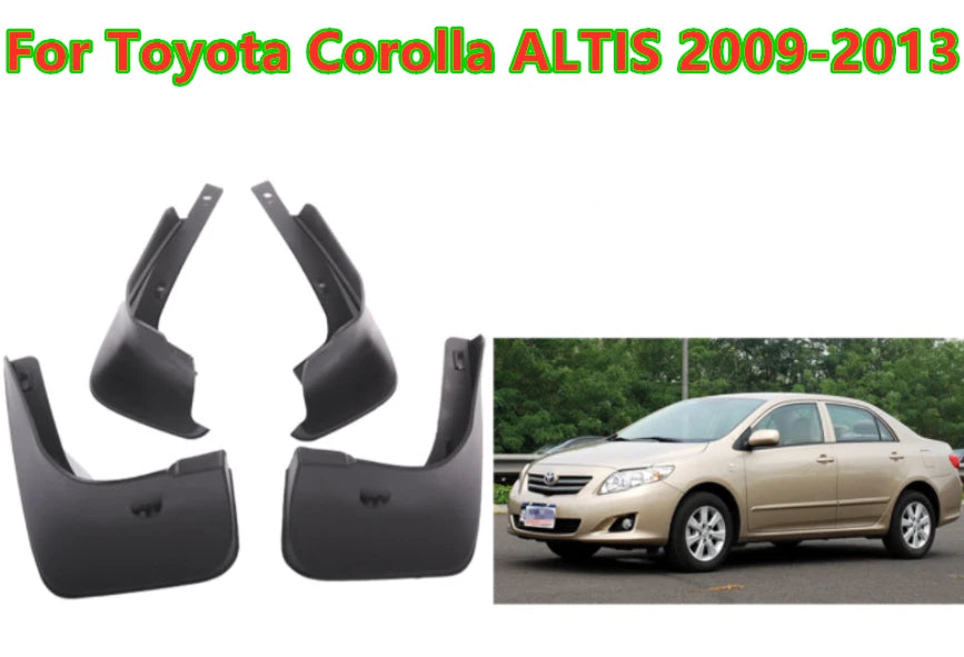 4Pcs Splash Guards Mud Flaps Fender for Toyota Corolla ALTIS (2009–2013)