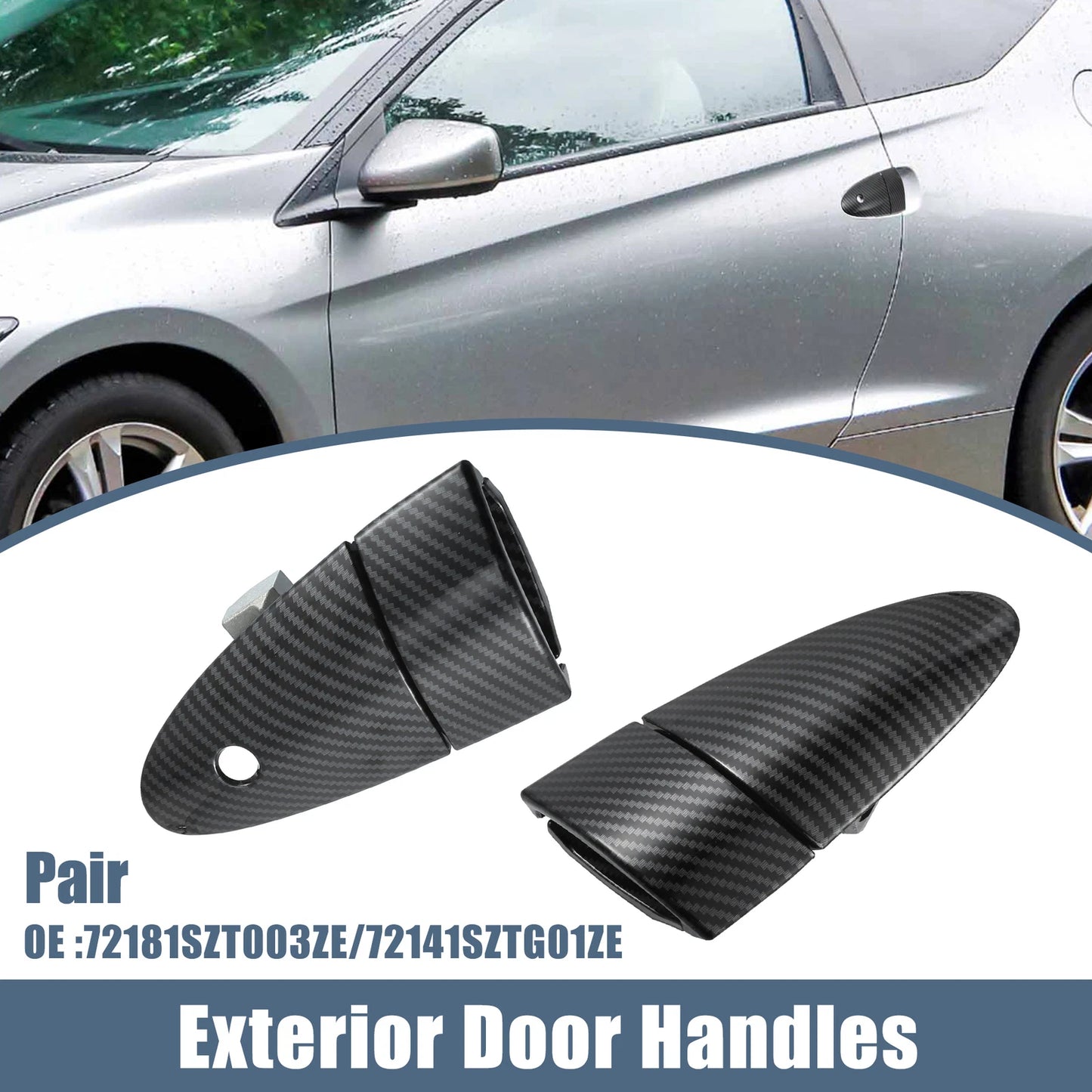 Carbon Fiber Pattern Door Handle for Honda