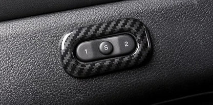 Seat Adjust Button Lid Cover Trim for Jeep Grand Cherokee 2014-2021 Carbon Fiber