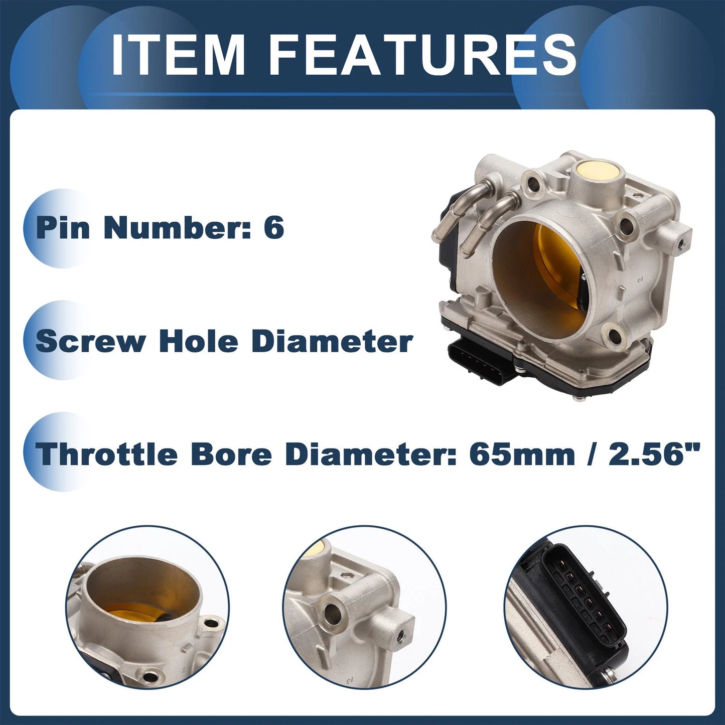 Throttle Body for Honda CR-V Accord Civic Crosstour L4 (2007-2016)