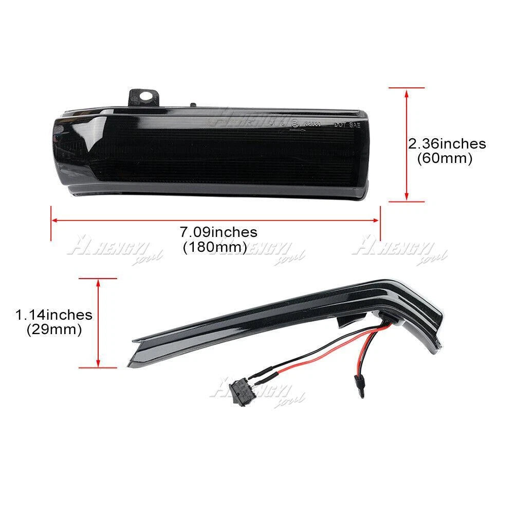 Smoked Dynamic Turn Signal Mirror Lights for Fiat Doblo Type 263 (2010–2021)