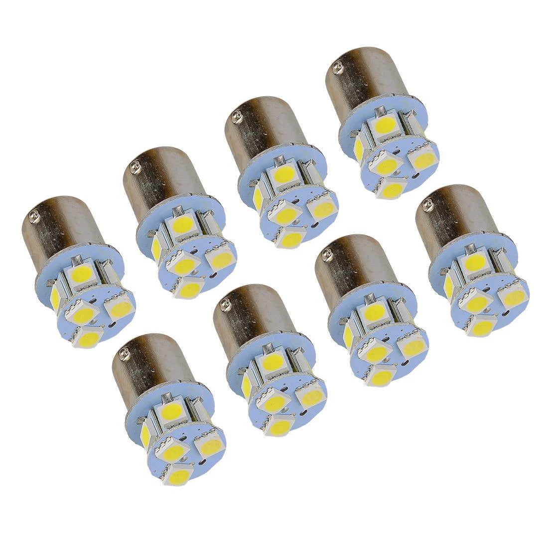 8Pcs White LED 1156 BA15S P21W 8SMD DRL Daytime Running Lights for Car