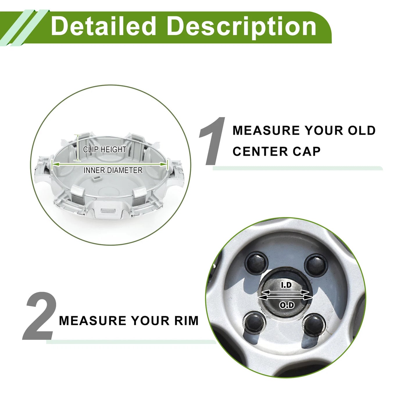 Wheel Center Cap for Toyota 4Runner (2003-2023) Silver Plastic 1 Pc