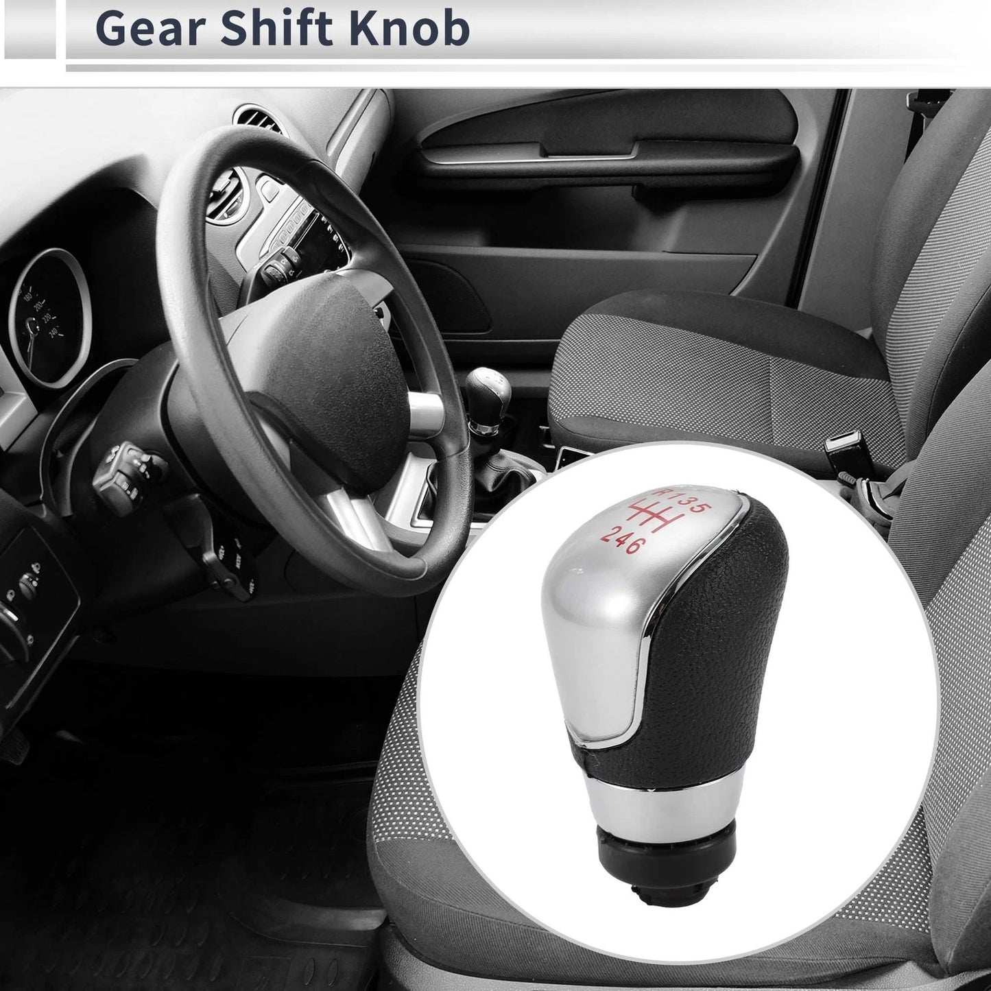 6 Speed Shift Knob for Ford Focus MK2 (2005-2011) - Red Black Blue