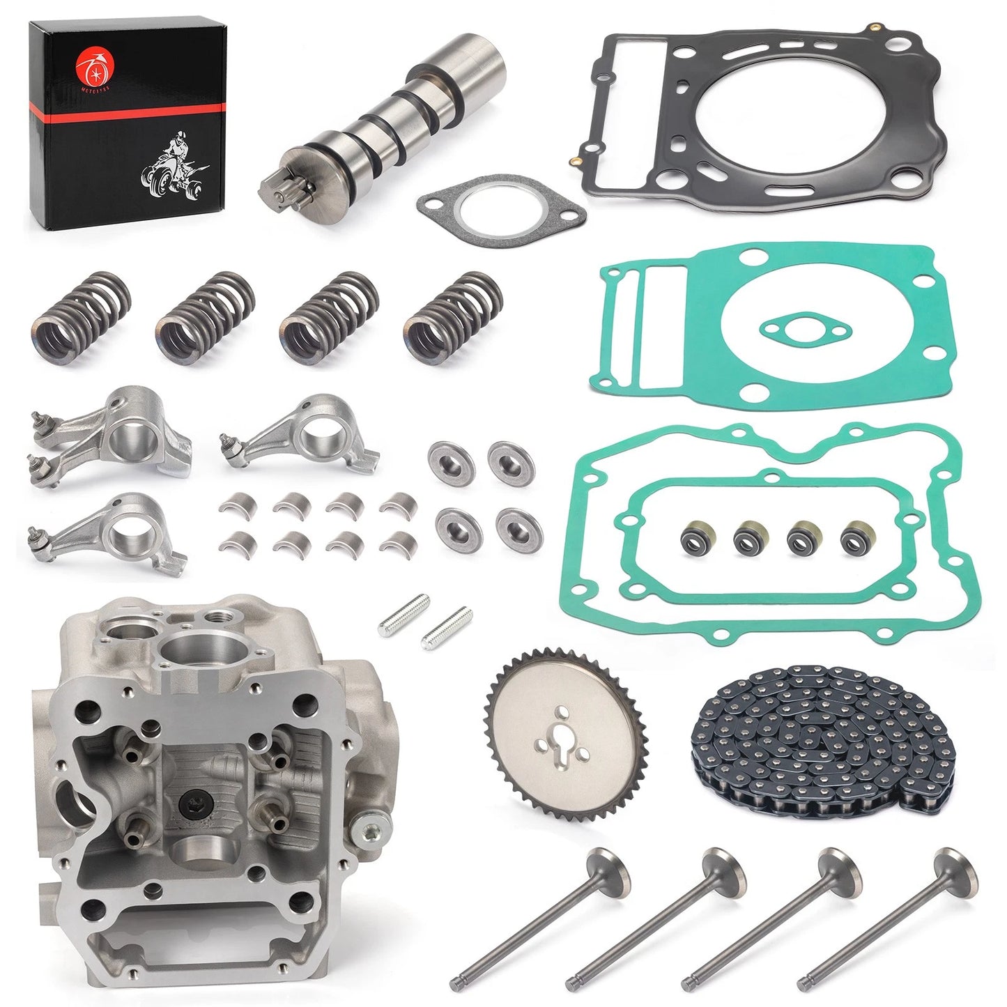 Engine Cylinder Head + Rocker Arm Camshaft Kit for Polaris Sportsman 400/450/500