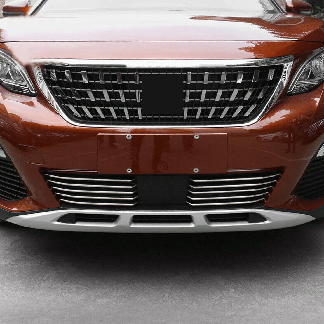 Stainless Steel Front Bottom Grill Cover for Peugeot 3008 GT (2016-2023)