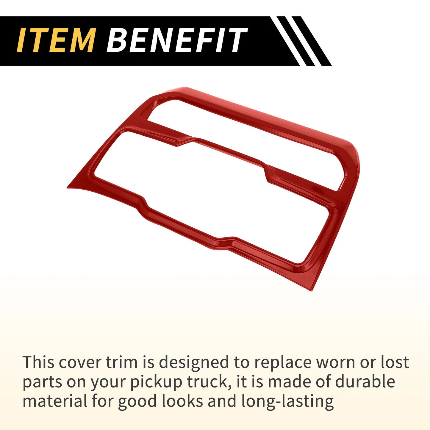 Dashboard Center Control Panel Cover for Jeep Wrangler JL JLU (2018-2024) Red