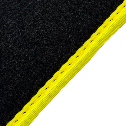 Black Floor Mats for BMW 3 Series M3 E36 with Yellow Trim (1992-1999)