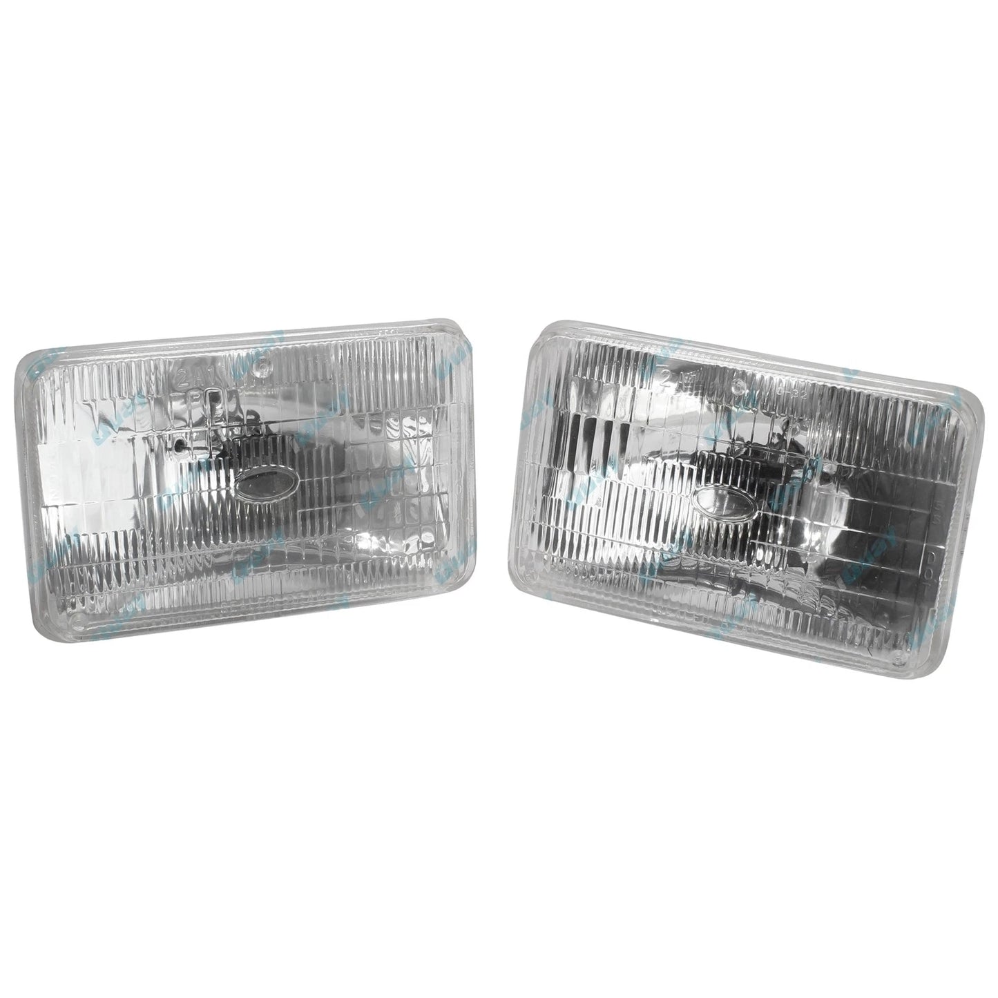 2 x Sealed Beams 6" x 4" Square 3 Pin 40/60W 12Volt for Landcruiser 80 Series
