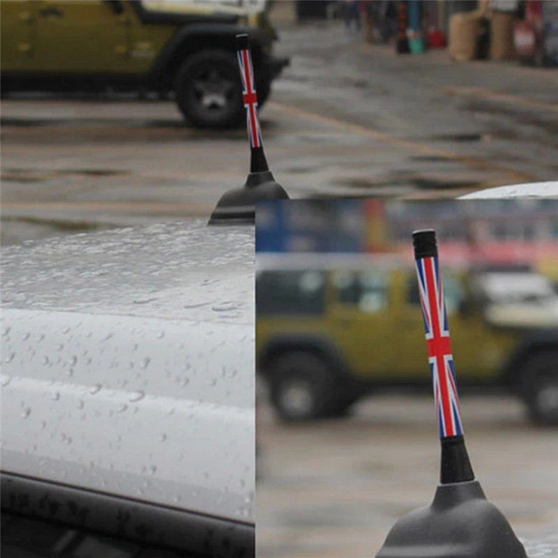 4.2" Short Antenna for MINI Cooper - Union Jack Flag Style (2002-2023)