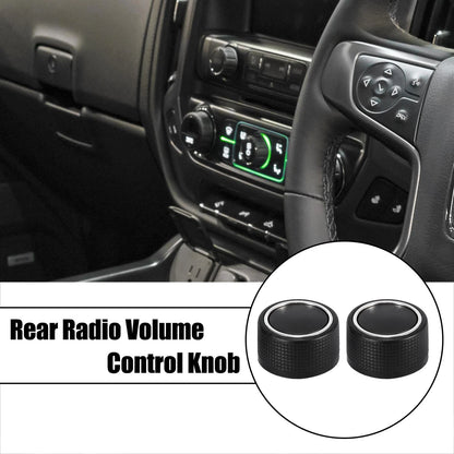 Pair Rear Radio Volume Control Knob for Chevrolet GMC GM Black