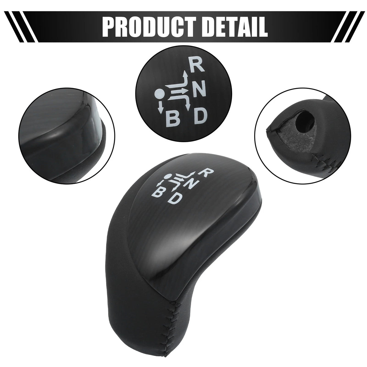 Gear Lever Shifter Knob Handle Bright Black for Toyota Prius (2010-2015)
