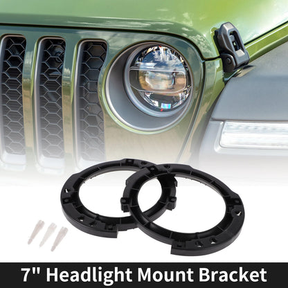 7 Inch Round Headlight Mount Bracket for Jeep Wrangler JK (2007-2017)