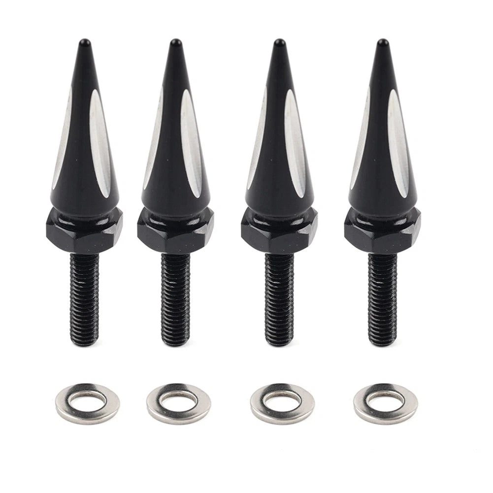 Windshield Spike Bolts for Harley Road Glide 2015-2023 Aluminum Black/White 4x