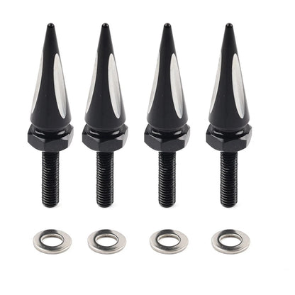 Windshield Spike Bolts for Harley Road Glide 2015-2023 Aluminum Black/White 4x