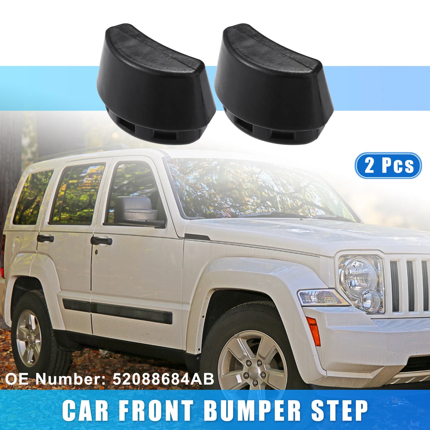 2 x Front Bumper Step Bumpers for Jeep Liberty KJ (2002-2007)
