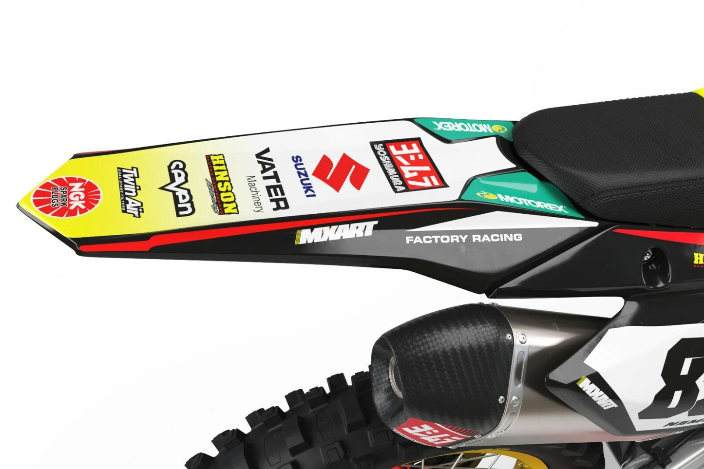 Custom Graphics Full Kit for Suzuki RM 125 (2001-2016) FIRE STYLE Decals