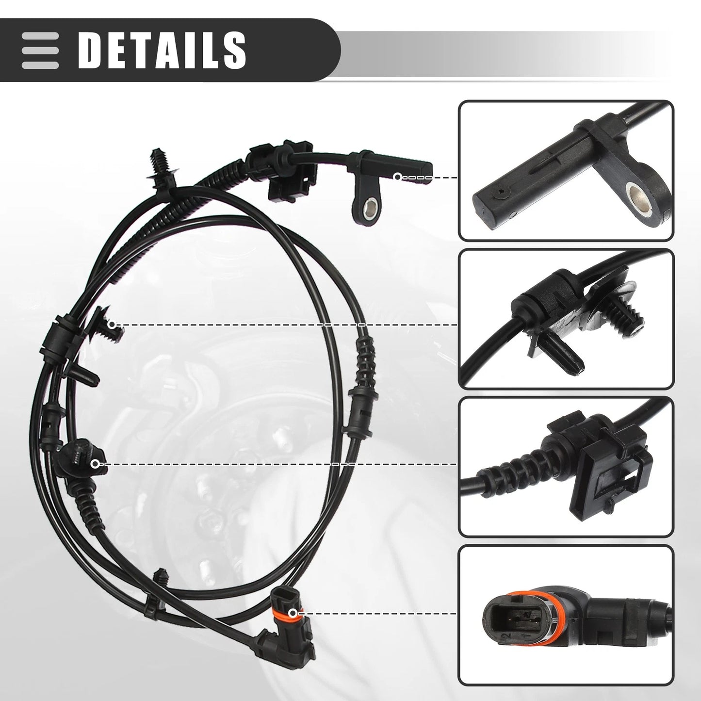 ABS Wheel Speed Sensor Set for Dodge (2 x Front, 2 x Rear)