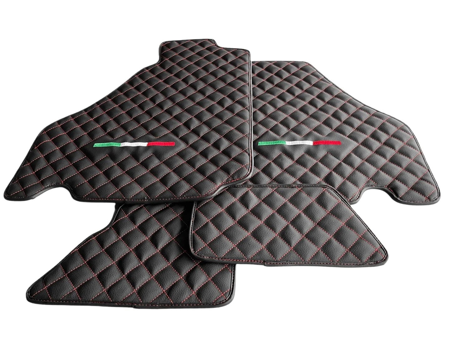 Black Leather Floor Mats for Ferrari 360 (2000-2008) - AutoWin Brand