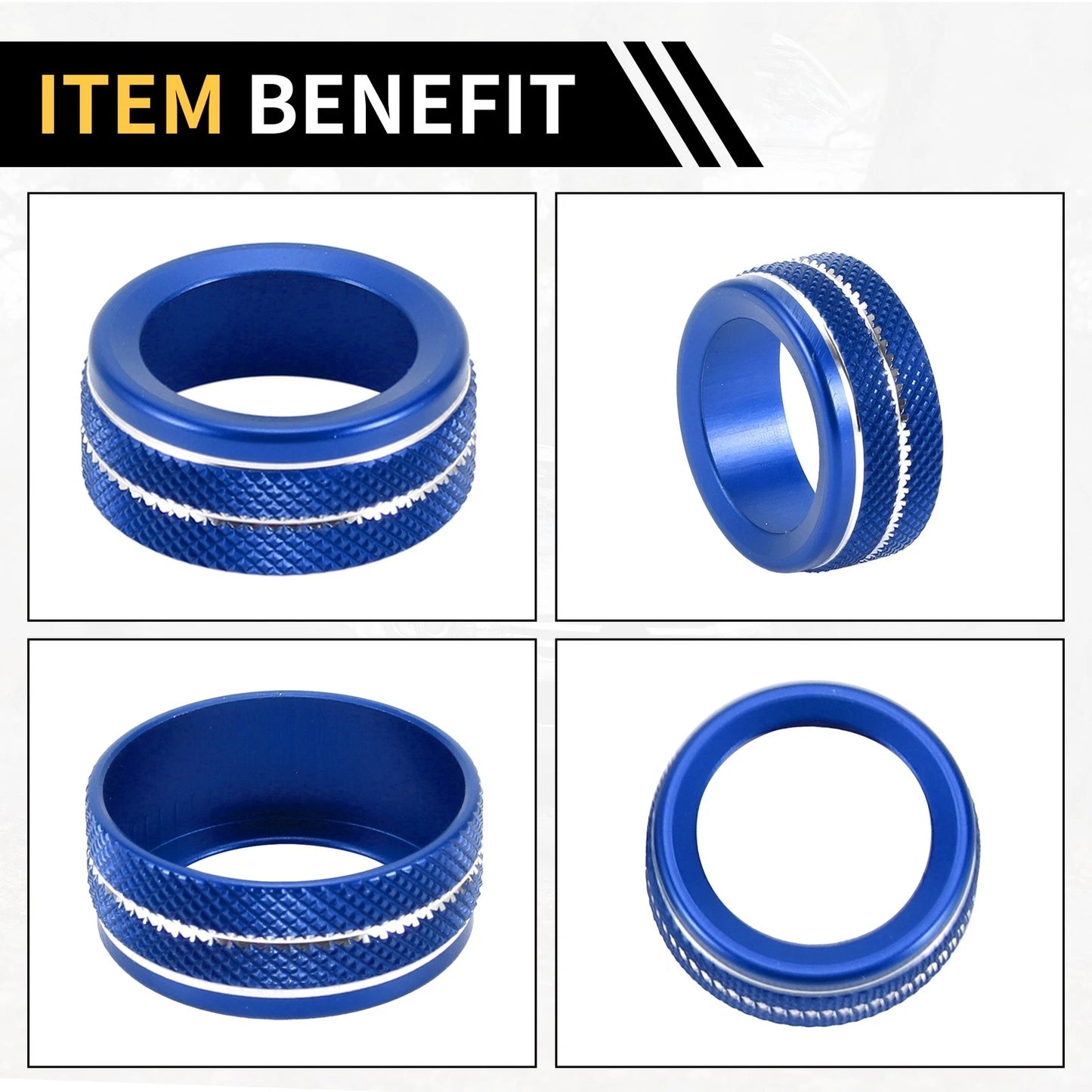 Audio Media Volume Knob Cover Ring for Toyota Tacoma (2020-2023) Blue