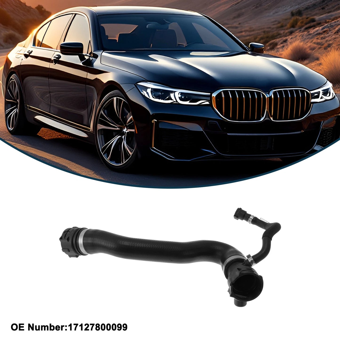 Radiator Hose Rubber Coolant Pipe for BMW 7 Series (2009-2010)