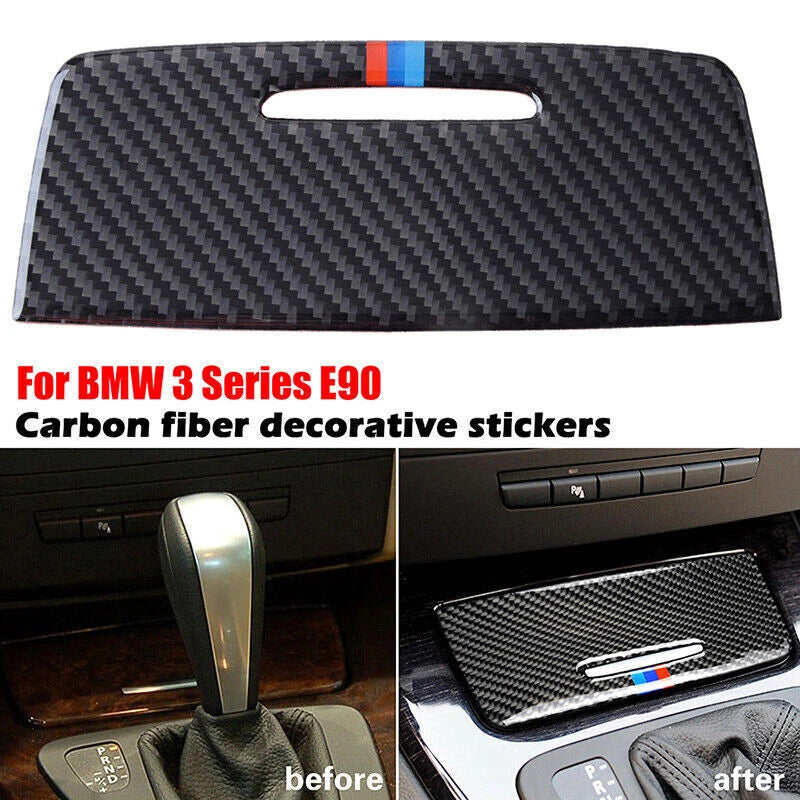 Carbon Fiber Cigarette Lighter Panel Cover Trim for BMW 3 Series E90 E92 (2005-2012)