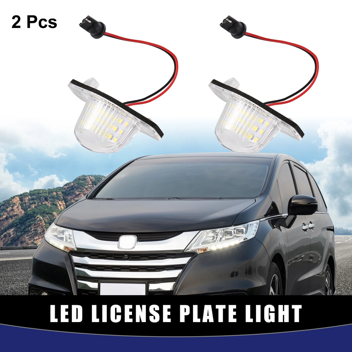 LED License Plate Lights for Honda Odyssey CR-V Civic Insight (2001-2023)