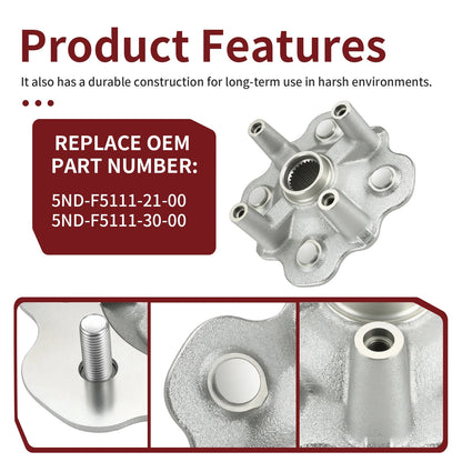 Front Left/Right Hub for Yamaha Kodiak 400/450, Bruin 350, Wolverine 350/450