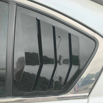 Glossy Black Rear Window Quarter Louver Cover 2pc for Honda Accord (2013–2017)
