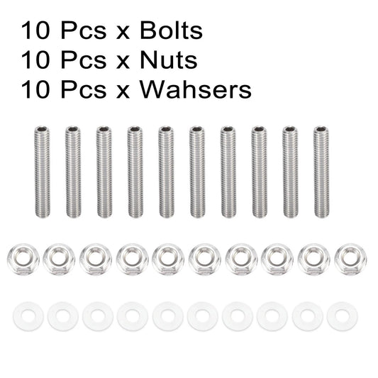 10 x Exhaust Manifold Bolt Studs for Honda Acura B C D F H K Series Engines
