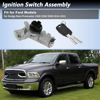 Ignition Lock Cylinder with 2 Keys for Dodge Ram Promaster 1500
