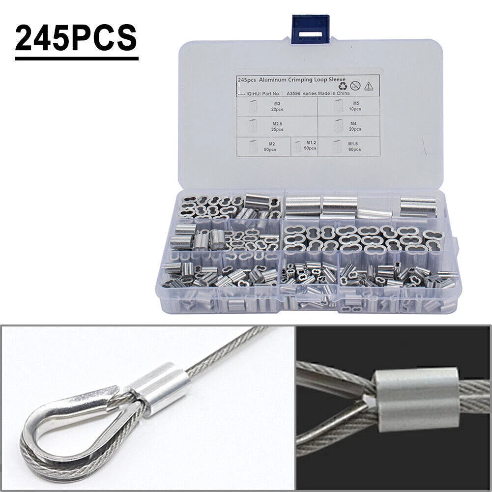 Double Barrel Ferrule Loop Sleeve 245x for Wire Rope Cable Line End