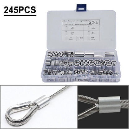 Double Barrel Ferrule Loop Sleeve 245x for Wire Rope Cable Line End