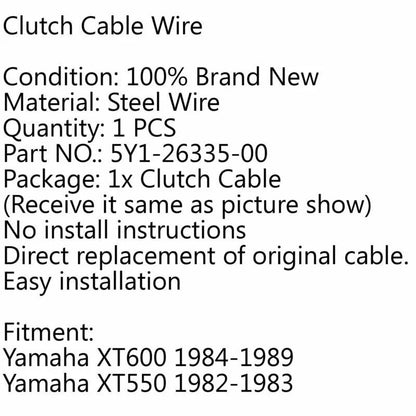 Clutch Cable for Yamaha XT600 (1984-1989), XT550 (1982-1983)