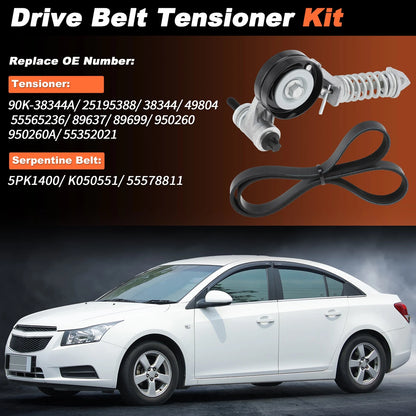 Serpentine Belt Drive Tensioner Kit for Chevy Cruze (2012 - 2015)
