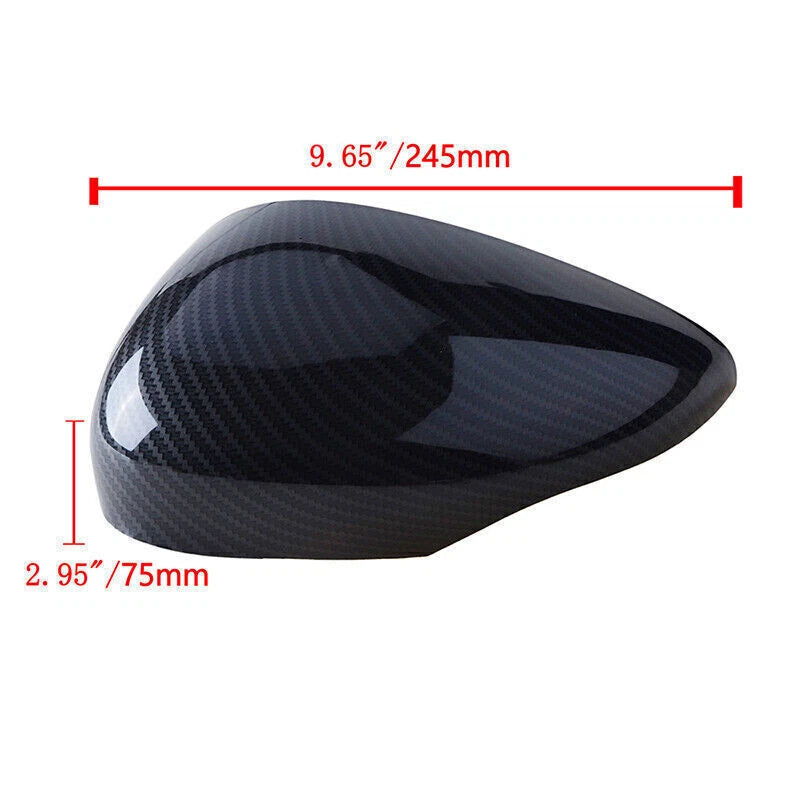 Carbon Fiber Door Side Rear View Mirror Cover for Ford Fiesta 2011-2017