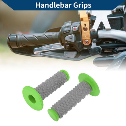 Hand Grips / 22 x 24 mm / Motorcycle Hand Grips Cover Soft Rubber Green 1 Pair