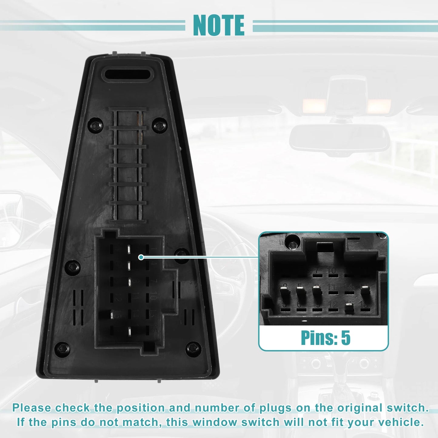 Right Passenger Side Power Window Control Switch for Volvo FH12 (2001-2005)