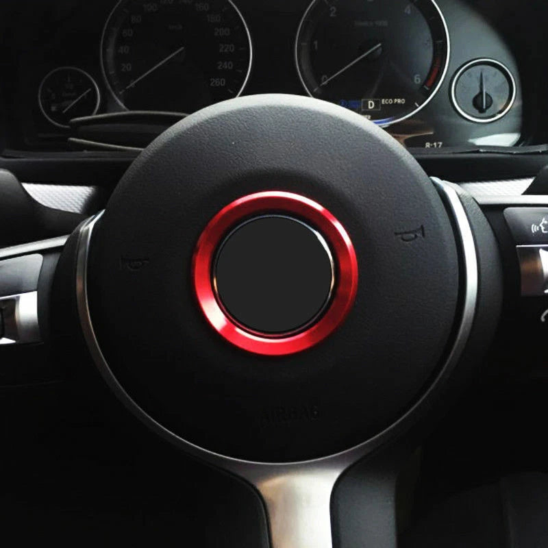 Aluminum Alloy Red Steering Wheel Cover Trim for BMW (New)