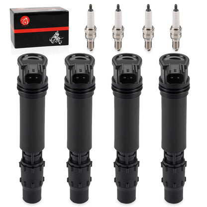 Ignition Coils & Iridium Spark Plug Set 4x for Honda CBR1000RR (2004–2007)