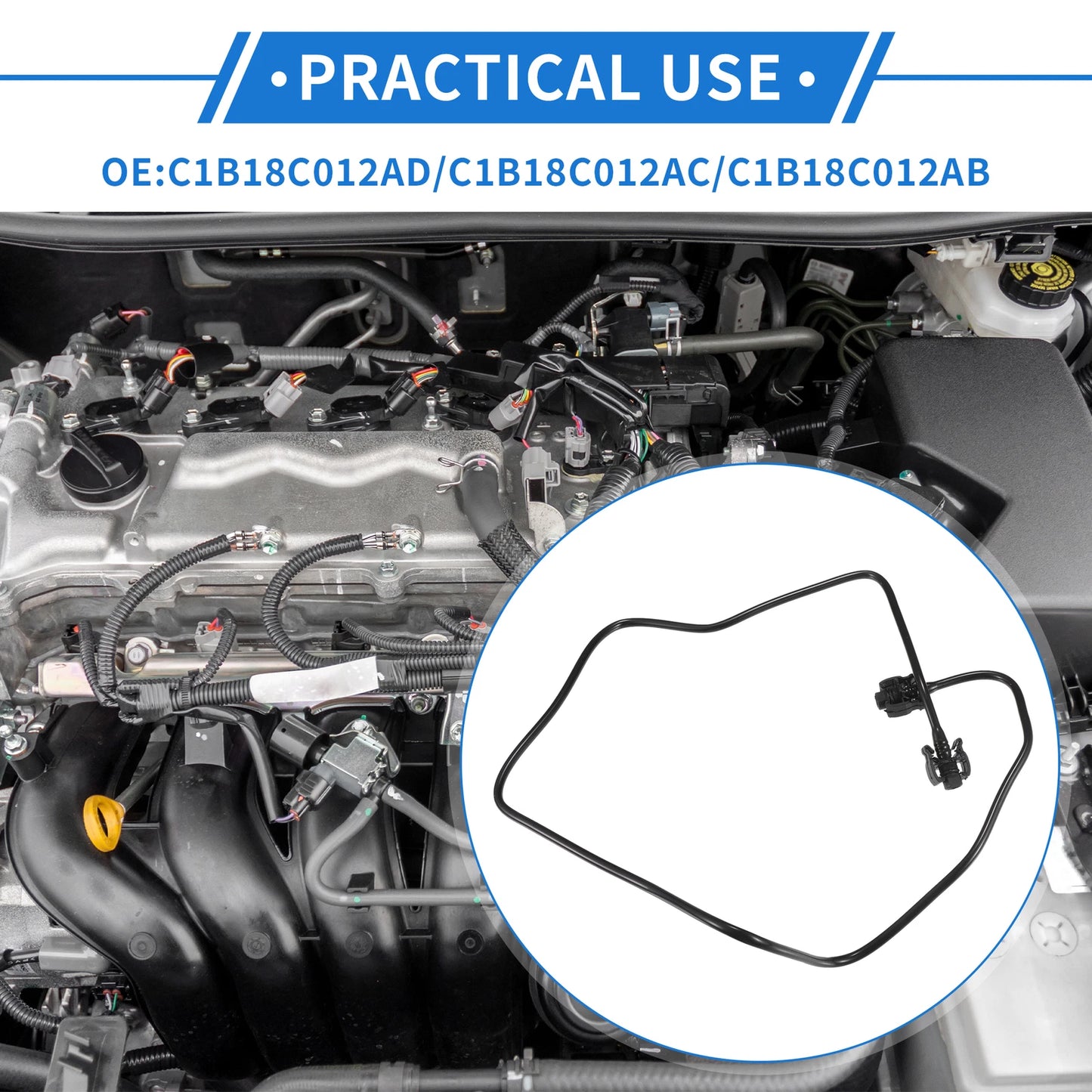 Expansion Tank for Ford B-MAX 2012-2022, Plastic Black